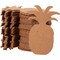 Earring Cards - 300-Pack Earring Card Holder, Pineapple Shaped Kraft Paper Jewelry Display Cards for Earrings, Ear Studs, Brown, 1.75 x 2.5 Inches